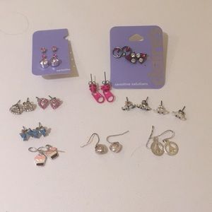 Assorted Claire’s earrings
